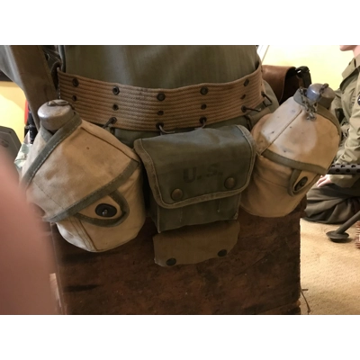 US WWII USMC Pacific Theater Seated Marine Corps Display w/ Full Equipment