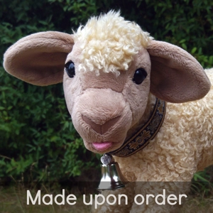 Blonde lamb with collar