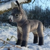 Miniature donkey made with flat pile fur