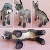 Miniature donkey made with flat pile fur