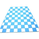 Mudflap - Chequered - Light Blue & white