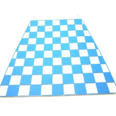 Mudflap - Chequered - Light Blue & white