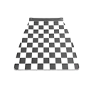 Mudflap - Chequered - Silver & Black