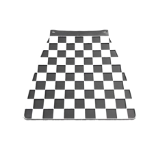 Mudflap - Chequered - Silver & Black