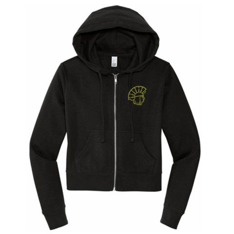 Women's Fleece Full-Zip Cropped Hoodie Women's Fleece Full-Zip Cropped Hoodie