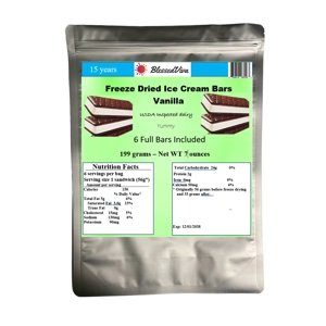 Freeze Dried Vanilla Ice Cream Sandwiches - 6 Full Sandwiches