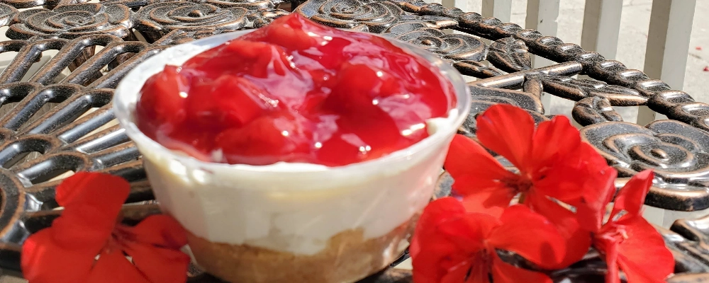 our no-cook cherry cheese cake.
