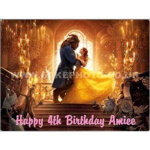 Princess Beauty and the Beast Edible Image