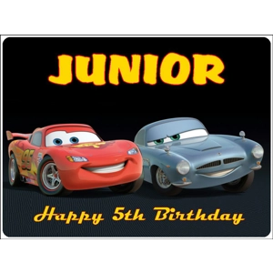 Cars Lightening McQueen and Finn Edible Image