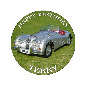 Vintage Jaguar XK140 Edible Image