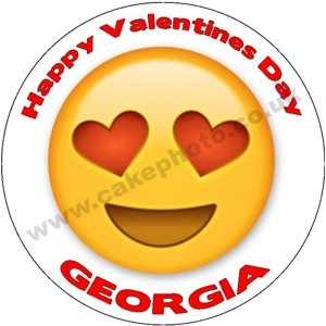 Emoji Love Heart Edible Image
