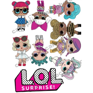 LOL Doll Characters and Logo Individual Edible Images