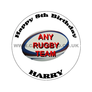 Rugby Teams Edible Image