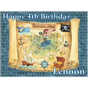 Pirate Map Edible Image