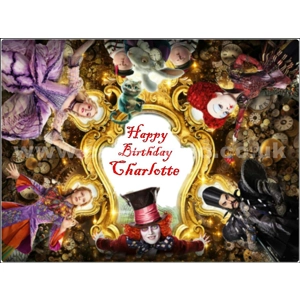 Alice in Wonderland Through the Looking Glass Edible Image