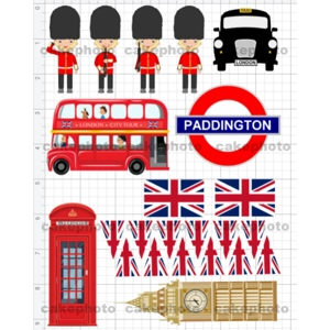 London / Paddington Theme Individual Edible Images