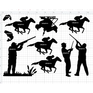Silhouettes - Hunting and Fishing Edible Images