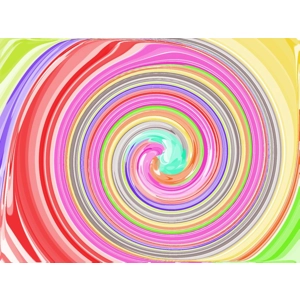 Swirly Multi Colour Print Edible Image