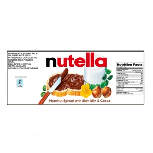 Nutella Edible Label