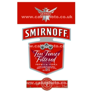 Smirnoff Vodka Label Edible Image
