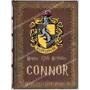 Harry Potter Hufflepuff Book Edible Image