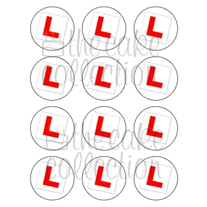 L Plate Learner / Hen / Stag Night Edible Image