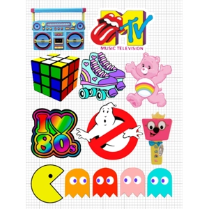 80's Theme Individual Edible Images