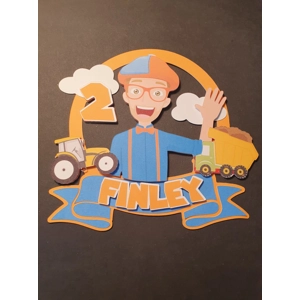 3D Blippi Card Cake Topper
