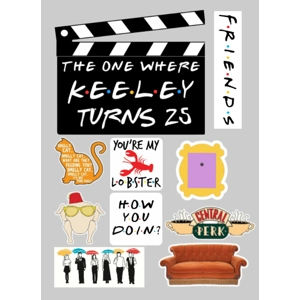 Friends TV Show Clapper Card Cake Topper Set