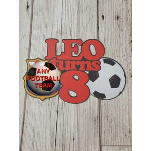 Football Team Card Cake Topper