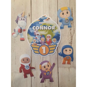 Go Jetters Card Cake Topper Set