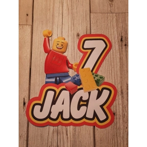 Brick Man Card Cake Topper