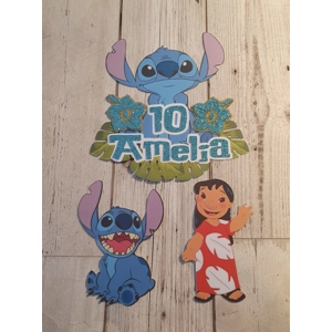 Lilo & Stitch Glitter Card Cake Topper Set