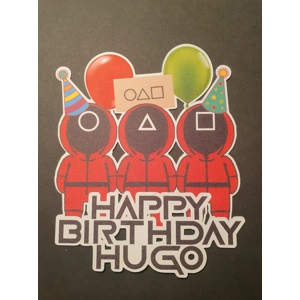 Squid Game Card Cake Topper