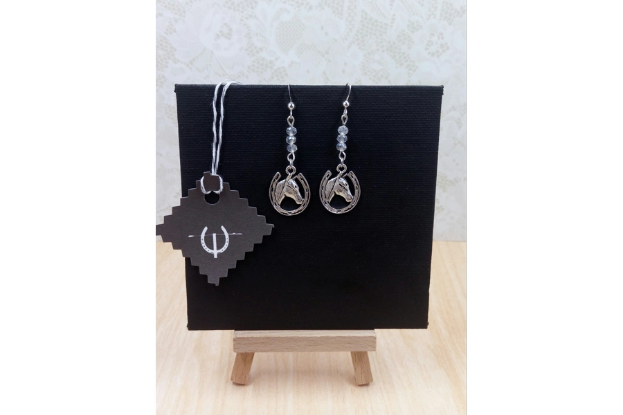 Horse beaded earrings