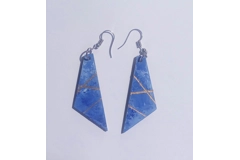 Triangle Wooden Abstract Earrings #3