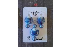 Beaded Earrings and Matching Pendants