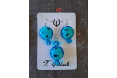 Beaded Earrings and Matching Pendants