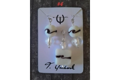 Beaded Earrings and Matching Pendants