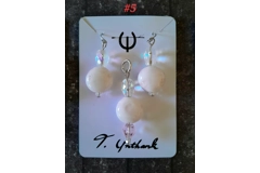 Beaded Earrings and Matching Pendants