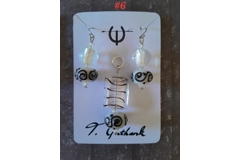 Beaded Earrings and Matching Pendants