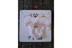 Gemstone Earrings and Matching Pendant