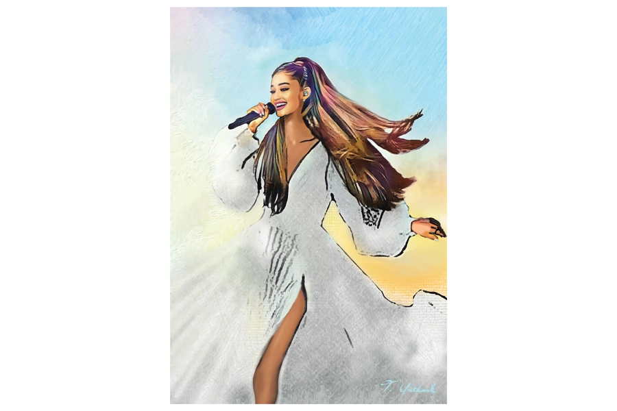 Ariana Grande Digital Art Print