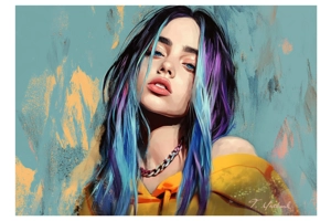 B. Eilish Digital Art Print B. Eilish Digital Art Print