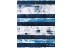 Blue and White Stipes Print