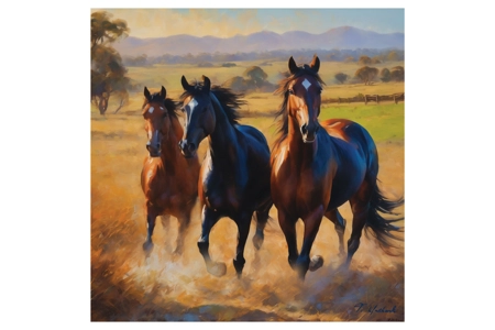 Horse Galloping In The Austr.. Horse Galloping In The Austr..
