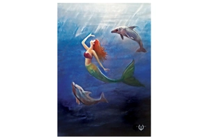 Mermaid and Dolphins Mixed M.. Mermaid and Dolphins Mixed M..