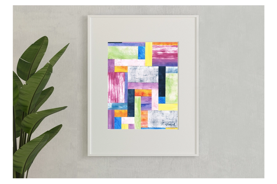 Multi Coloured Stripes Print