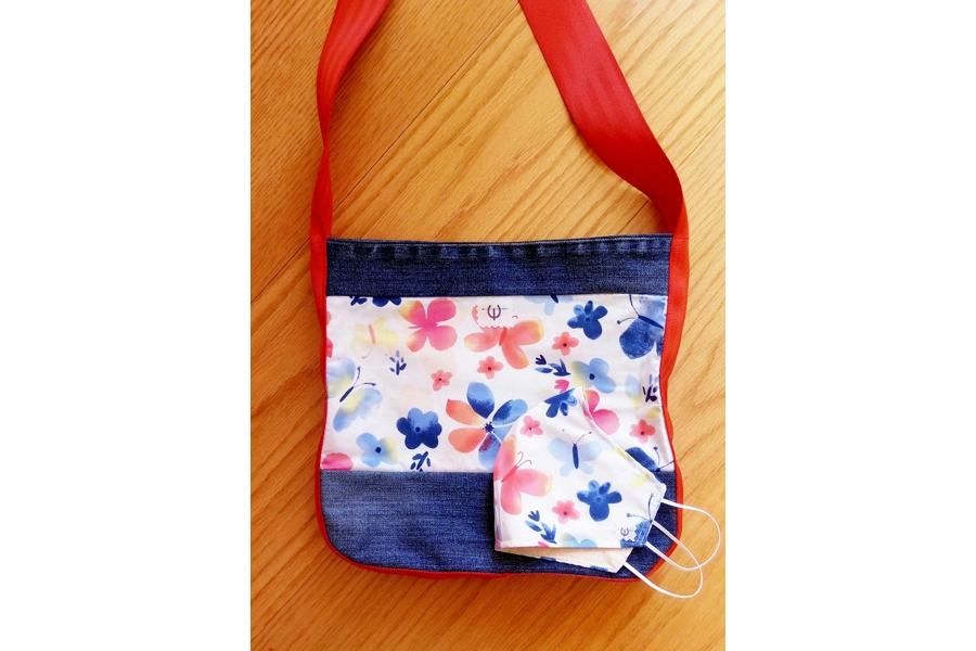 Flower Handbag and Facemask