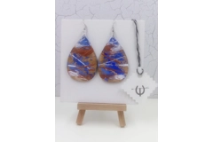 Teardrop Wooden Abstract Earrings #1